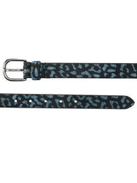 Hair On Blue & Black Women's Belt