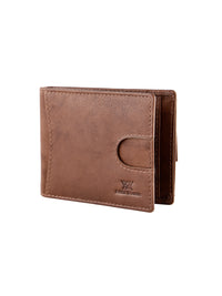 Brown Genuine Leather Pop-up Slim Wallet Card Holder