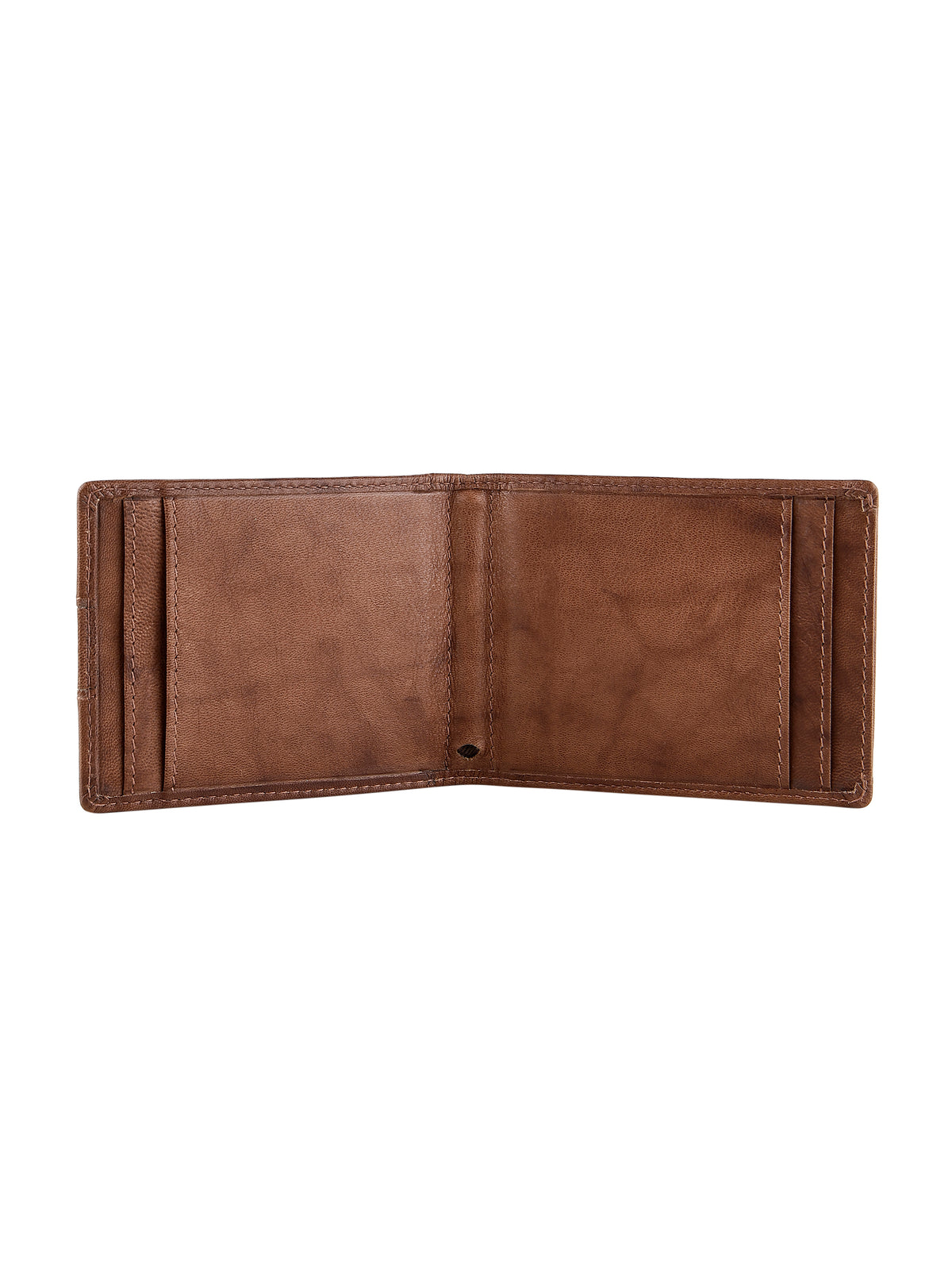 Brown Genuine Leather Pop-up Slim Wallet Card Holder