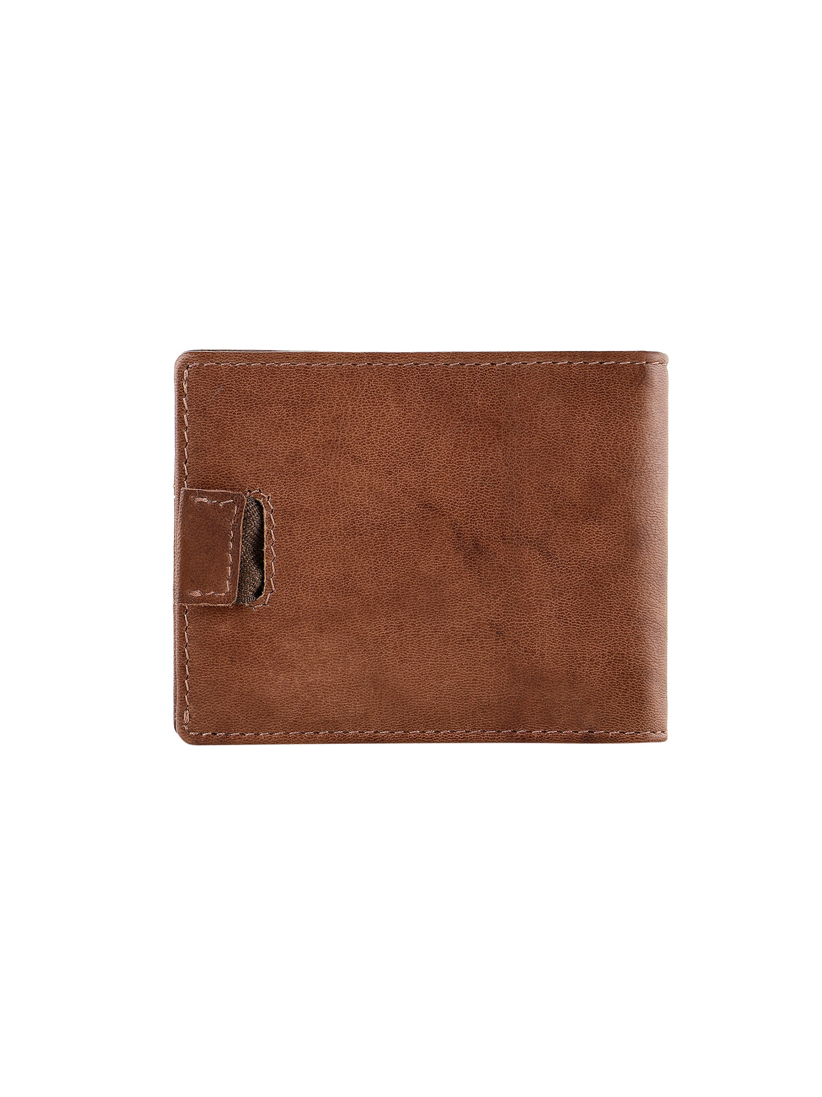 Brown Genuine Leather Pop-up Slim Wallet Card Holder