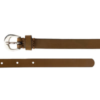 Tan Elegant Oil Pull-Up Women's Belt