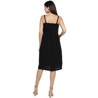 Bandeau Viscose Black Dress