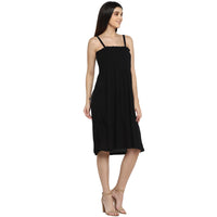 Bandeau Viscose Black Dress