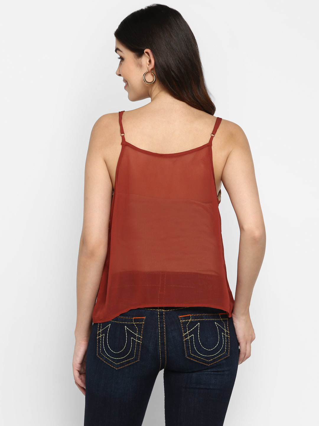Spaghetti Strap Maroon Camisole
