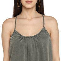 Cross Back Spaghetti Strap Camisole Top