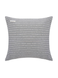 Grey cotton knit cushion cover