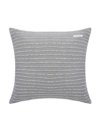 Grey cotton knit cushion cover
