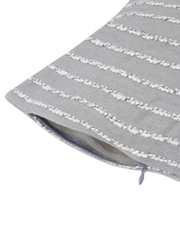 Grey cotton knit cushion cover