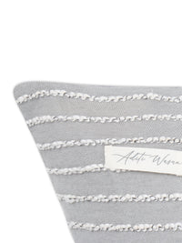 Grey cotton knit cushion cover