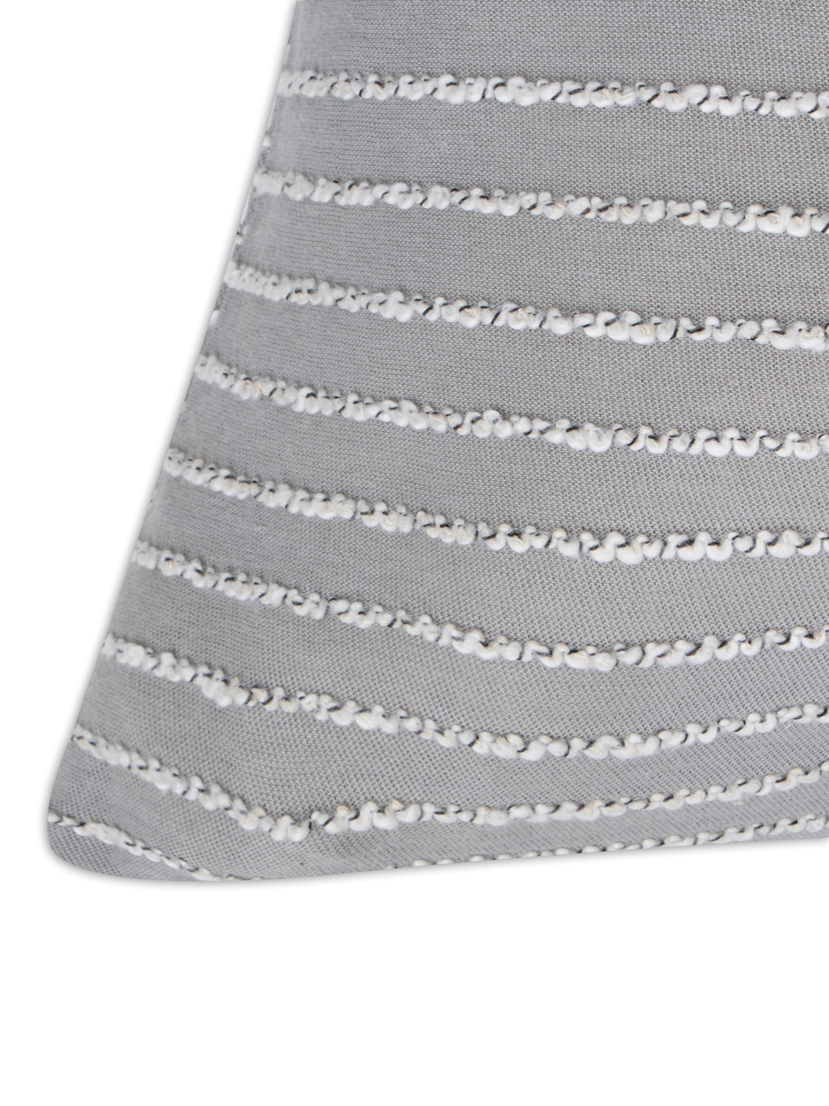 Grey cotton knit cushion cover
