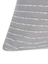 Grey cotton knit cushion cover