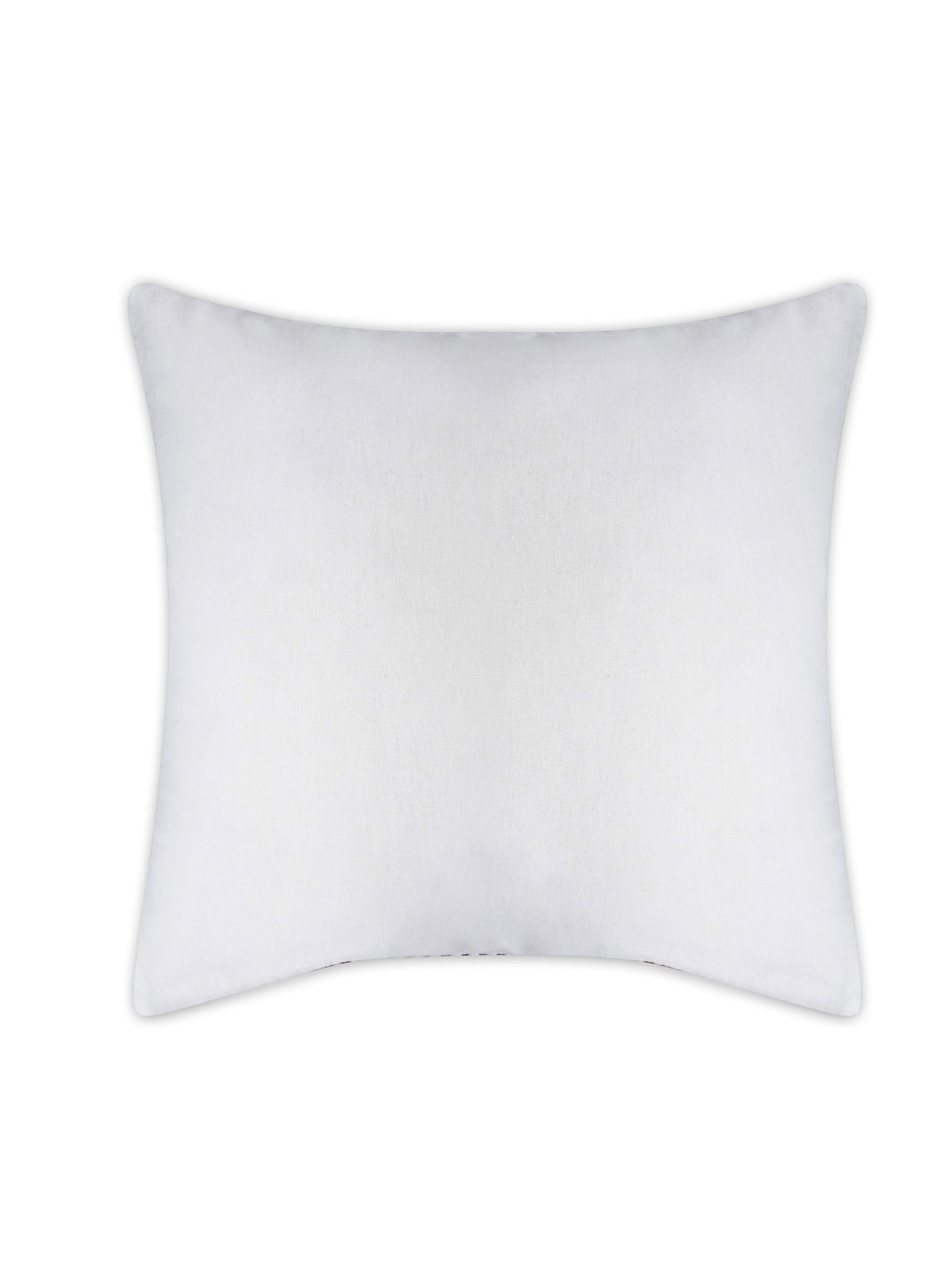 Grey cotton two tone basket weave pattern cushion cover