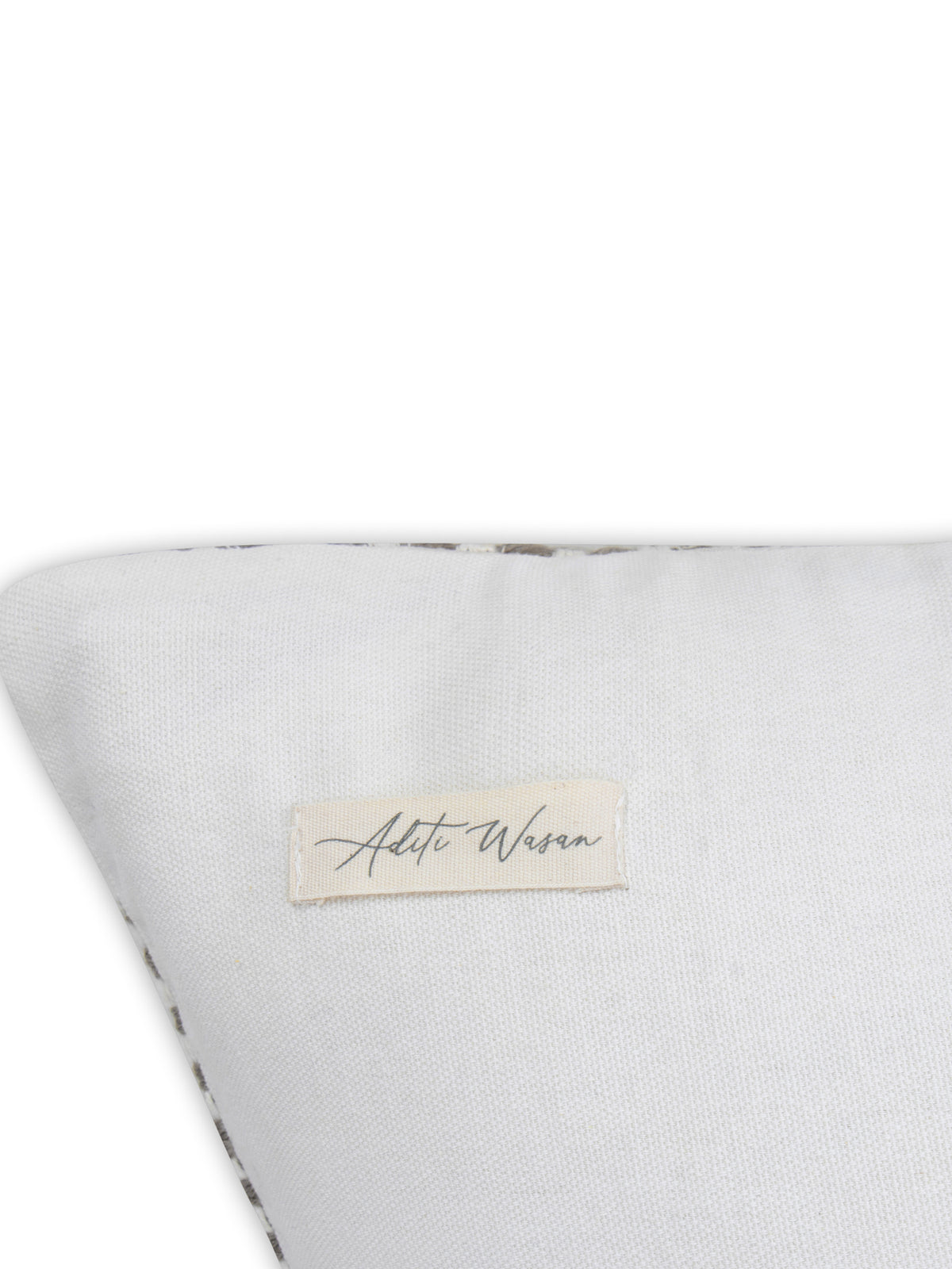 Grey cotton two tone basket weave pattern cushion cover