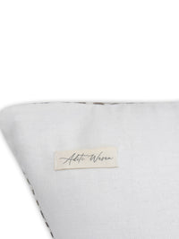 Grey cotton two tone basket weave pattern cushion cover