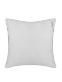Brown cotton two tone basket weave pattern cushion cover
