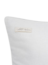 Brown cotton two tone basket weave pattern cushion cover