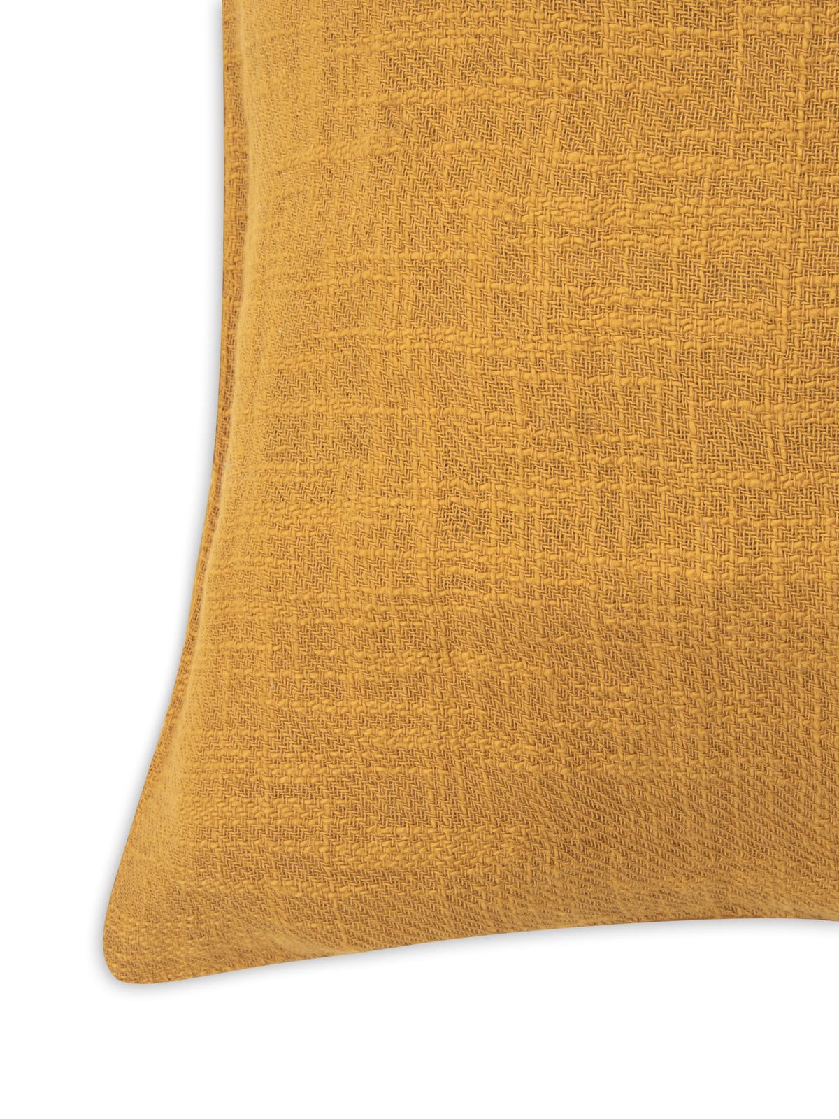 Tan Cotton slub cushion cover