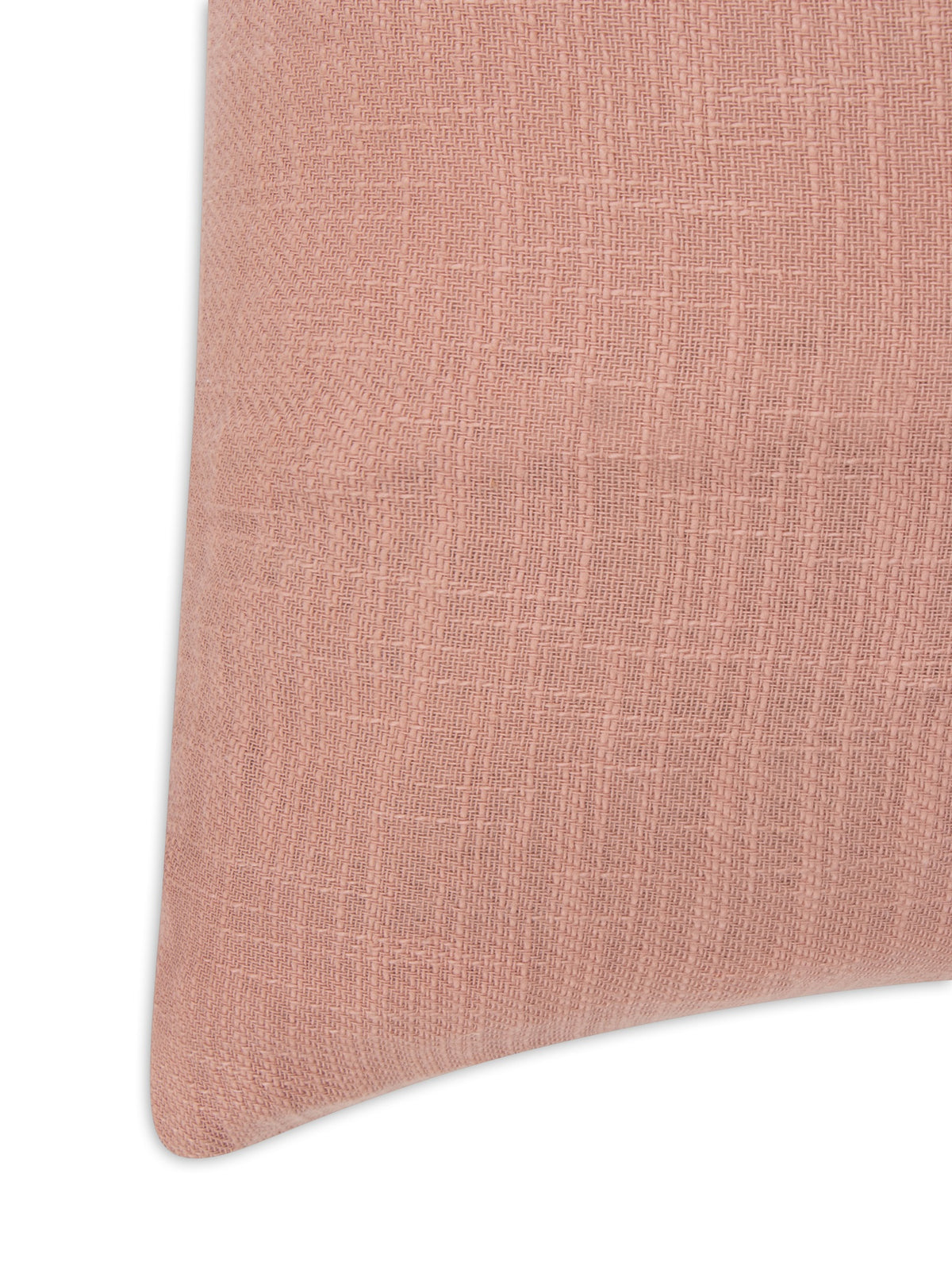 Peach Cotton slub cushion cover