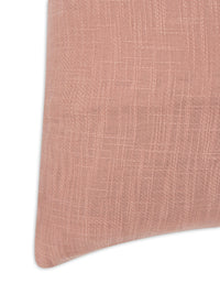 Peach Cotton slub cushion cover
