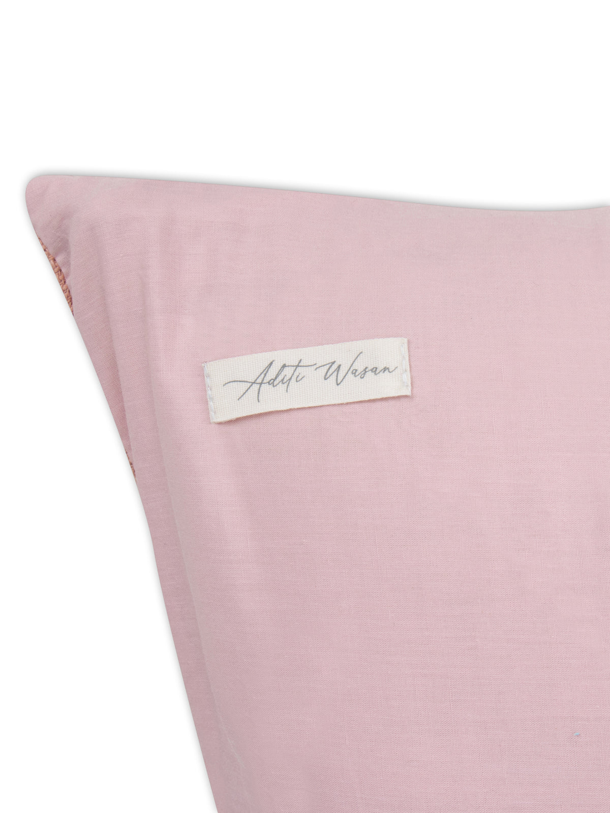 Peach Cotton slub cushion cover