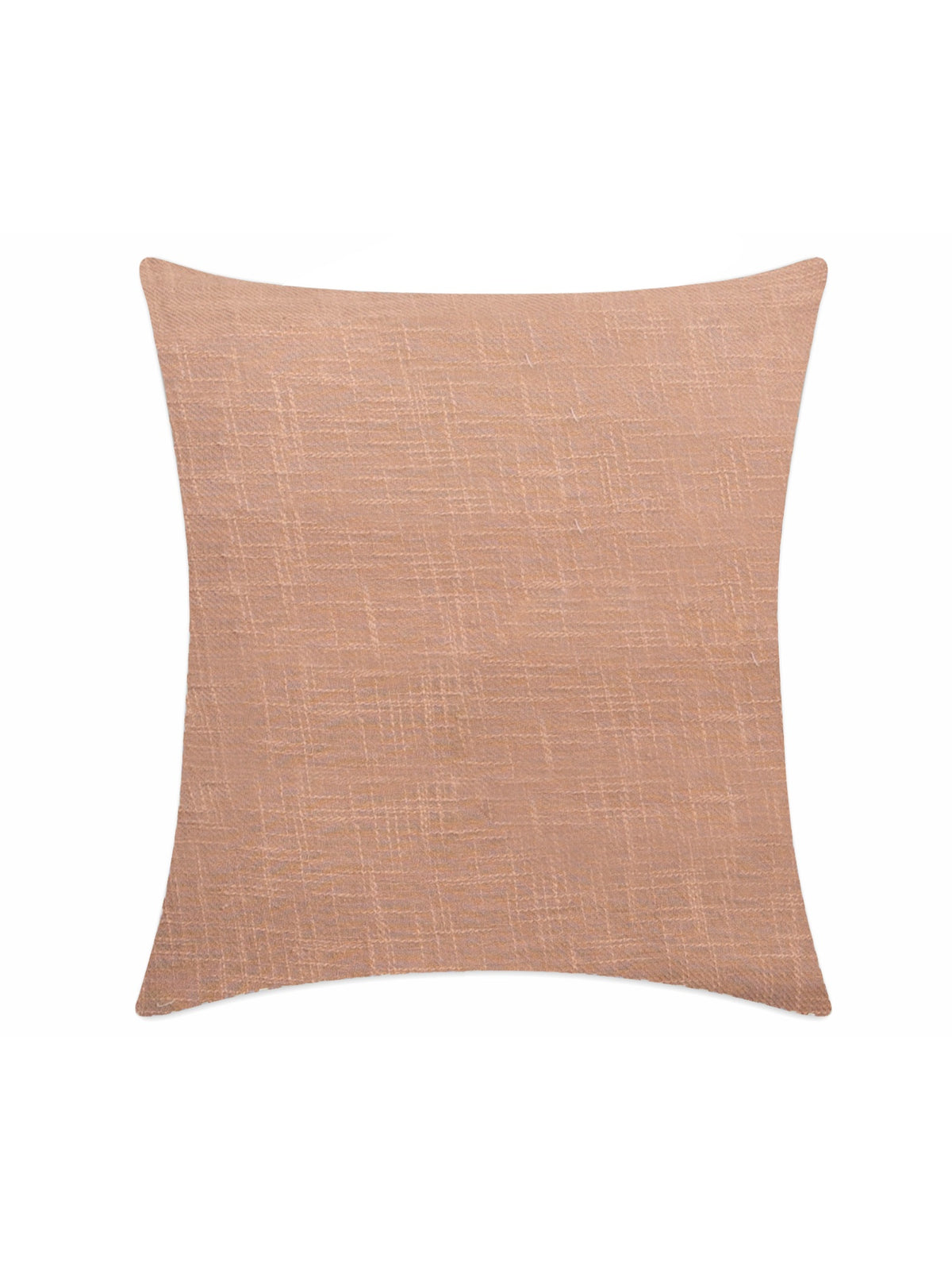 Hazelnut Brown Cotton slub cushion cover