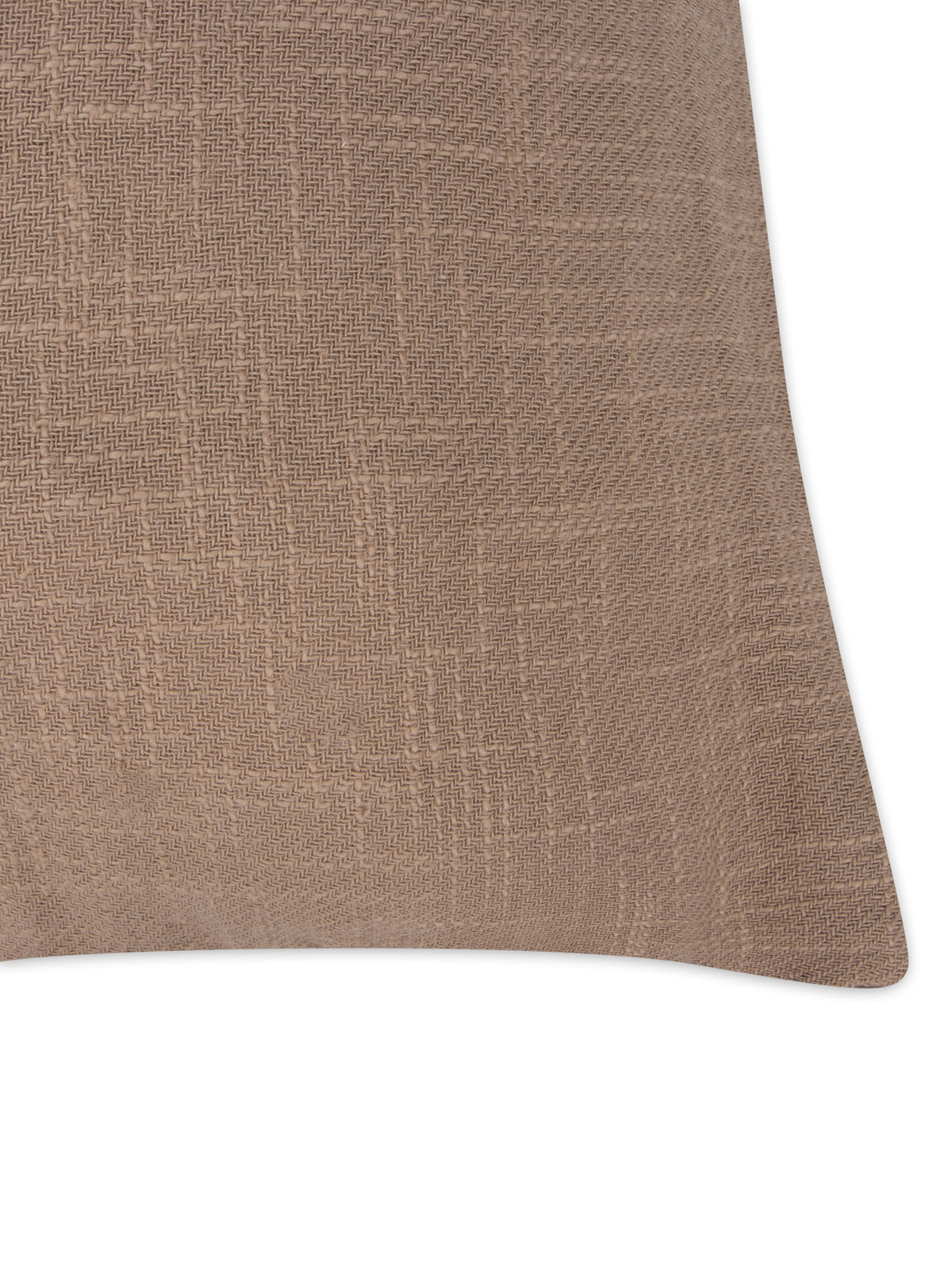 Hazelnut Brown Cotton slub cushion cover