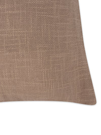 Hazelnut Brown Cotton slub cushion cover