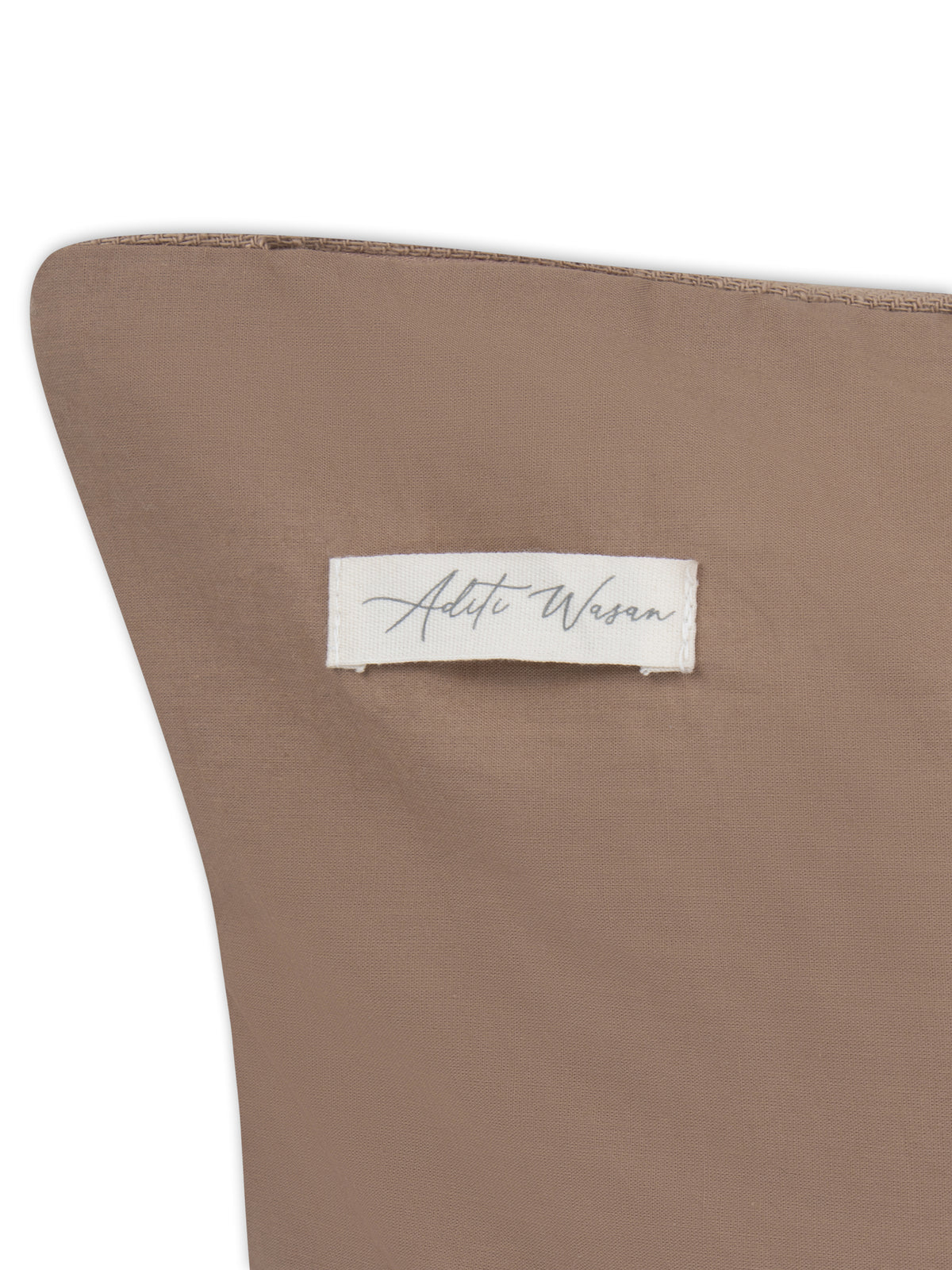Hazelnut Brown Cotton slub cushion cover