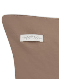 Hazelnut Brown Cotton slub cushion cover