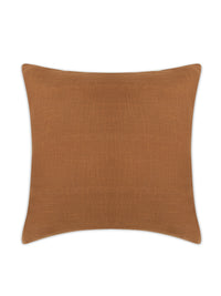 Brown Cotton slub cushion cover