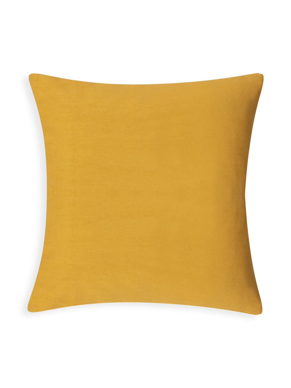 Mustard cotton tweed weave cushion cover
