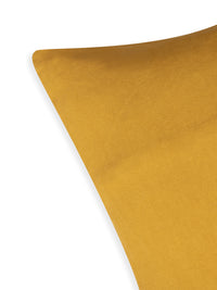Mustard cotton tweed weave cushion cover