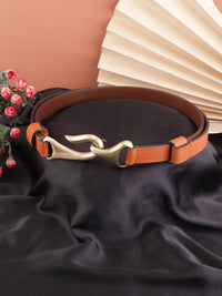 Tan Genuine Leather Free Size Dress Women's Belt