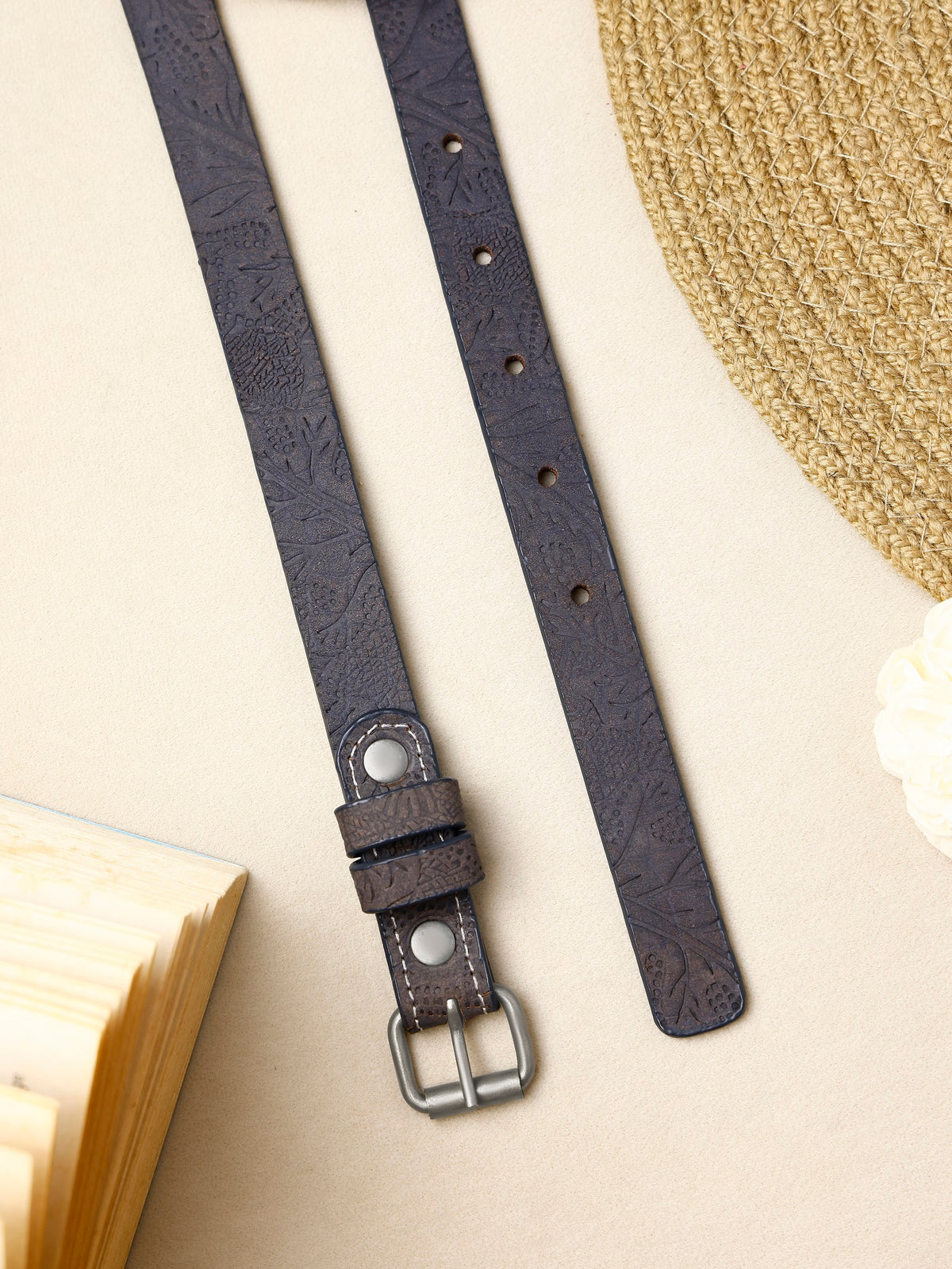 Aditi Wasan Hale Embossed Genuine Leather Women's Belt