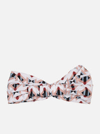 White Color Printed Headband and Scrunchy Combo Set
