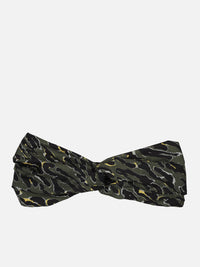 Green Color Printed Headband and Scrunchy