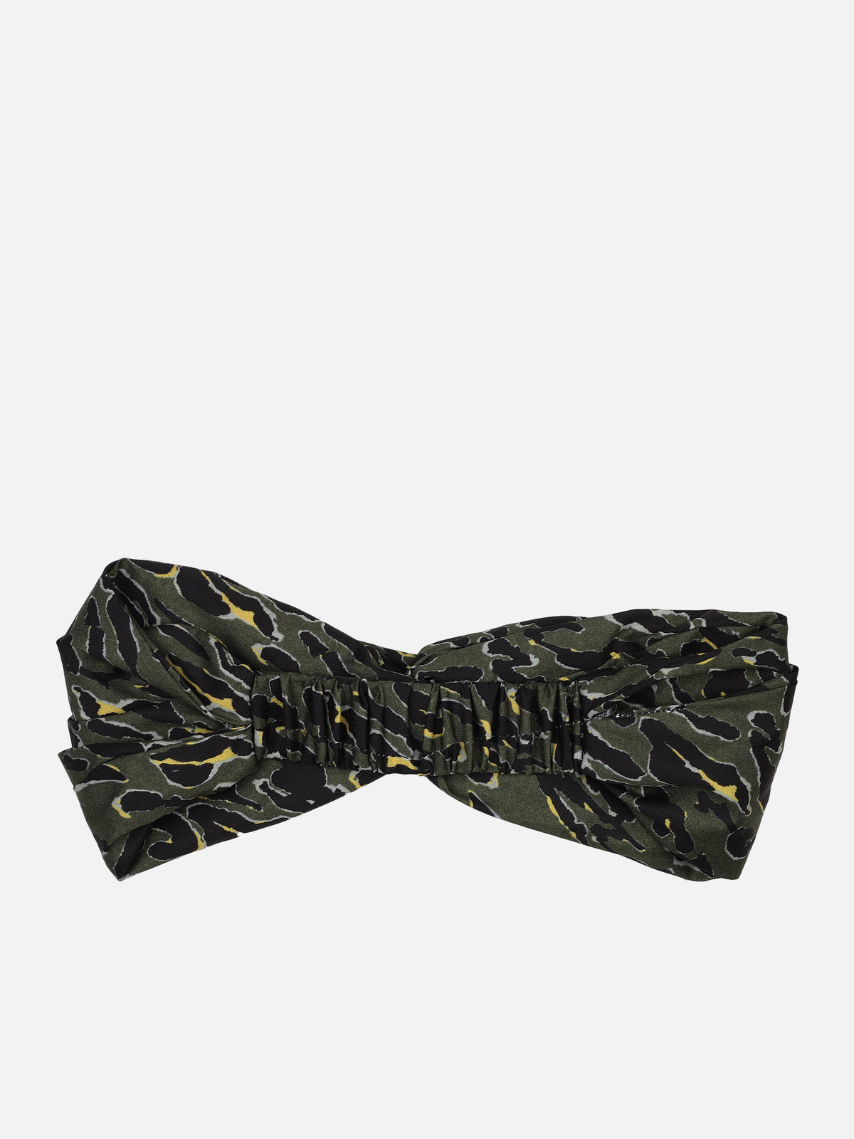 Green Color Printed Headband and Scrunchy