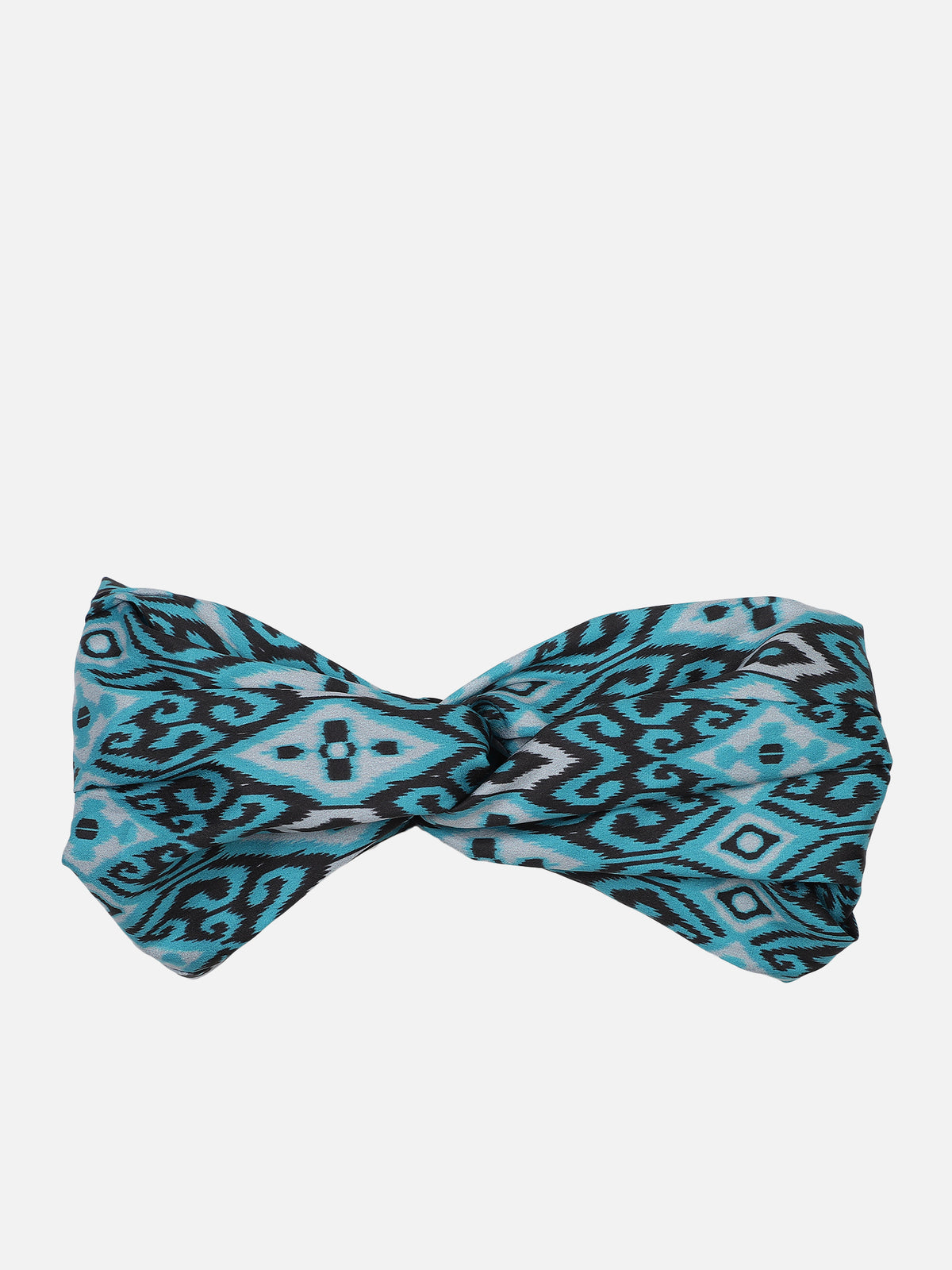 Blue Color Printed Headband and Scrunchy
