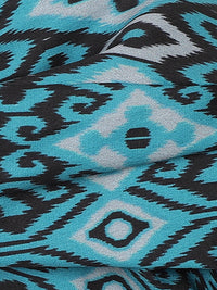 Blue Color Printed Headband and Scrunchy