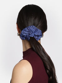 Blue Headband and Scrunchy Combo Set