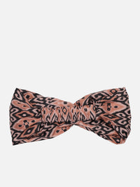 Peach Color Printed Headband and Scrunchy