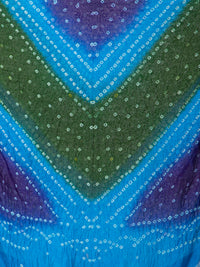 Multicolor Bandhani Silk Blend Dupatta