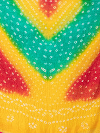 Multicolor Bandhani Silk Dupatta