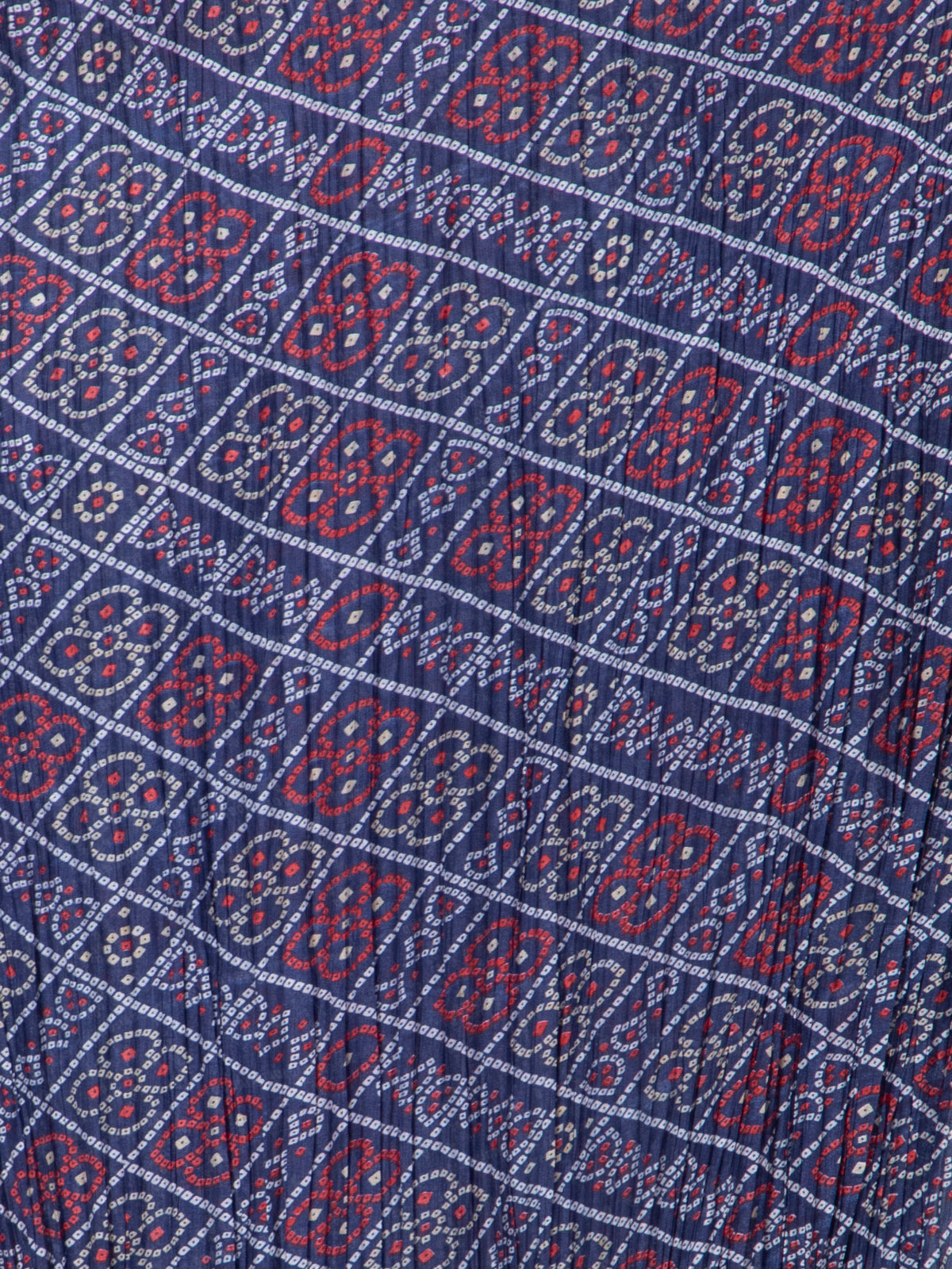 Blue Printed Silk Blend Dupatta