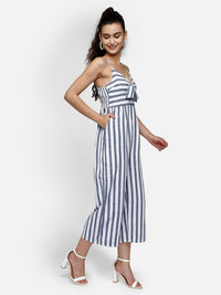 Stripe printed jumpsuit