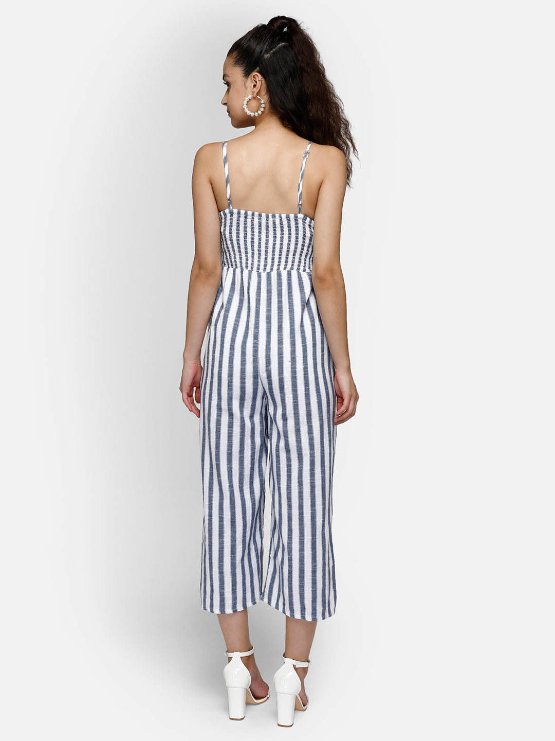 Stripe printed jumpsuit