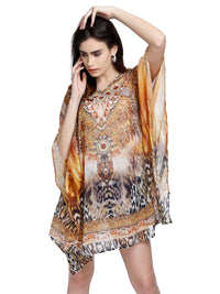 Printed Multi-Color Beachwear Kaftan