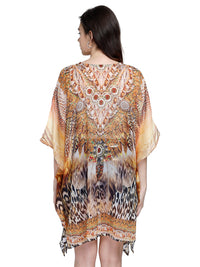 Printed Multi-Color Beachwear Kaftan