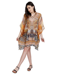 Printed Multi-Color Beachwear Kaftan
