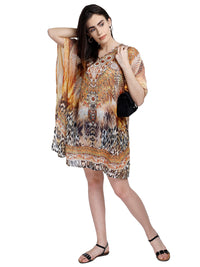 Printed Multi-Color Beachwear Kaftan